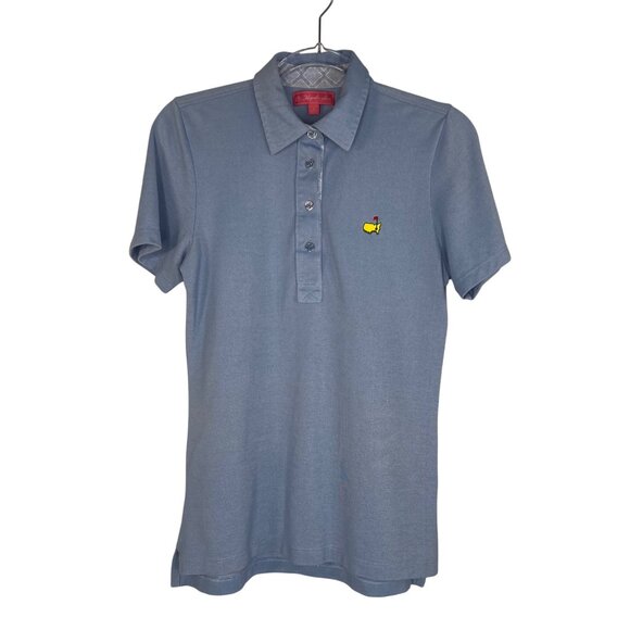 Magnolia Lane Masters Golf Pique Polo Shirt in Blue Size Small - Picture 2 of 9